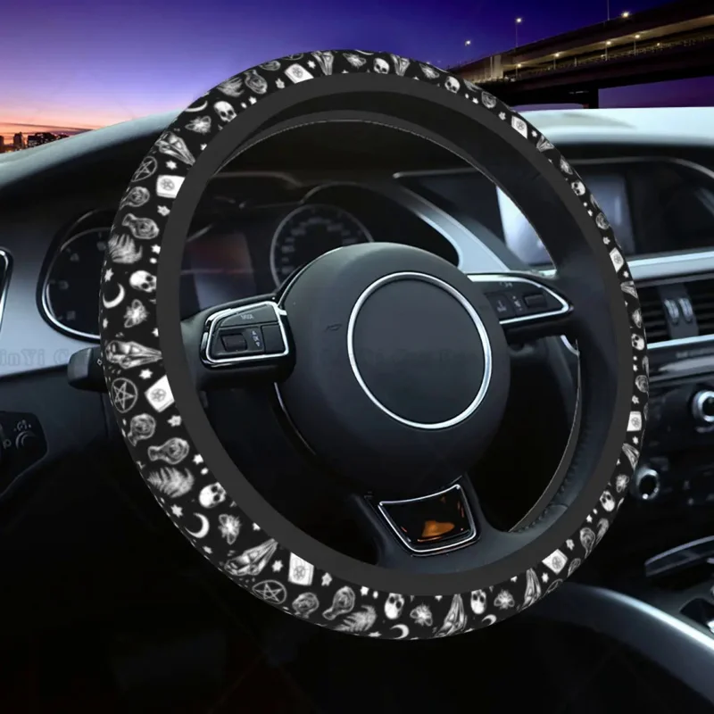 Witch Steering Wheel Cover Halloween Occult Gothic Magic Auto Car Steering Wheel Protector for SUV Car Accessories Universal
Witch Steering Wheel Cover Halloween Occult Gothic Magic Auto Car Steering Wheel Protector for SUV Car Accessories Universal