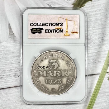 1923 독일 바이마르 공화국 기간 중 3 마크 유럽 오래된 돈 미학, 내셔널 지리 화폐, 특별 카피 동전 상품 이미지