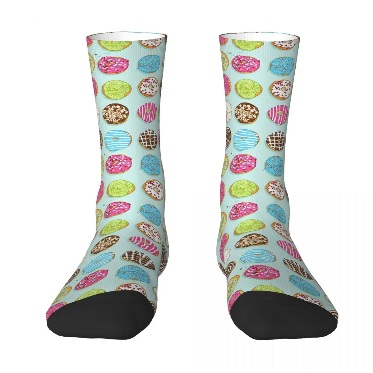 

All Seasons Crew Stockings Sweet Donuts 1 Socks Harajuku Crazy Hip Hop Long Socks Accessories for Men Women Gifts