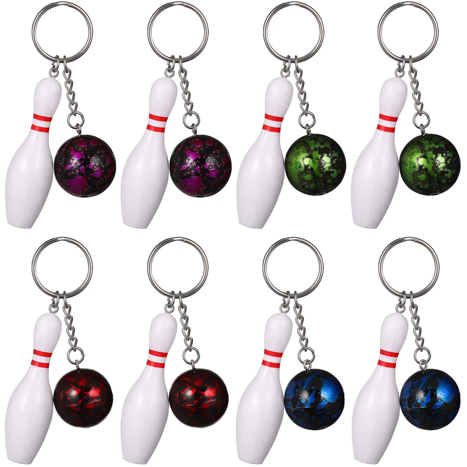 

Bowling Pendant Key Party Pin Ball Accessories Favors Mini Decorations Gifts Holder Rings Keys Pins Men Ring Kids Car Hanging