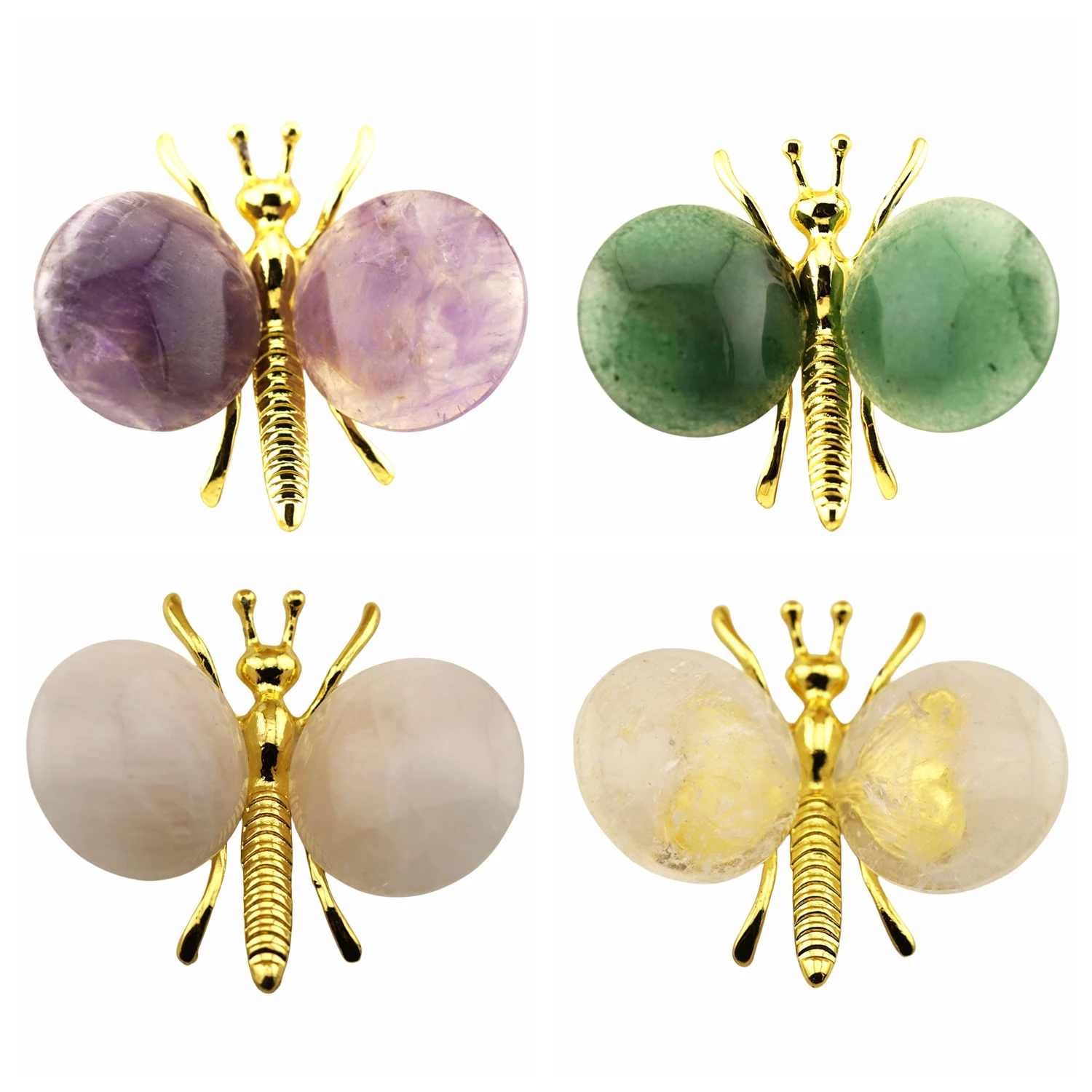Gold Crystal Butterfly Figurine Ornament for Home Table Decoration Healing Chakra 25MM CAB Stone Animial Wings
Gold Crystal Butterfly Figurine Ornament for Home Table Decoration Healing Chakra 25MM CAB Stone Animial Wings
