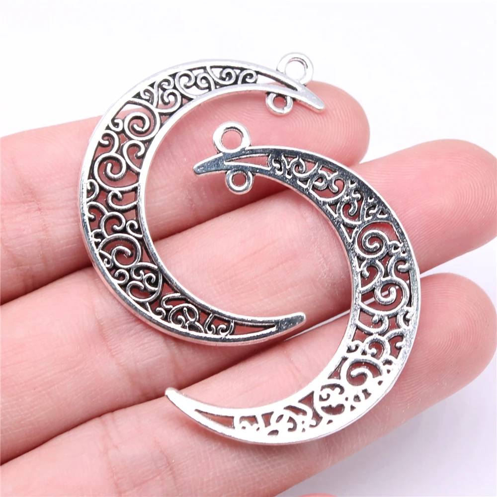 10pcs Charms Hollow Moon Link 40x30mm Tibetan Bronze Silver Color Pendants Antique Jewelry Making DIY Handmade Craft Pendant
10pcs Charms Hollow Moon Link 40x30mm Tibetan Bronze Silver Color Pendants Antique Jewelry Making DIY Handmade Craft Pendant