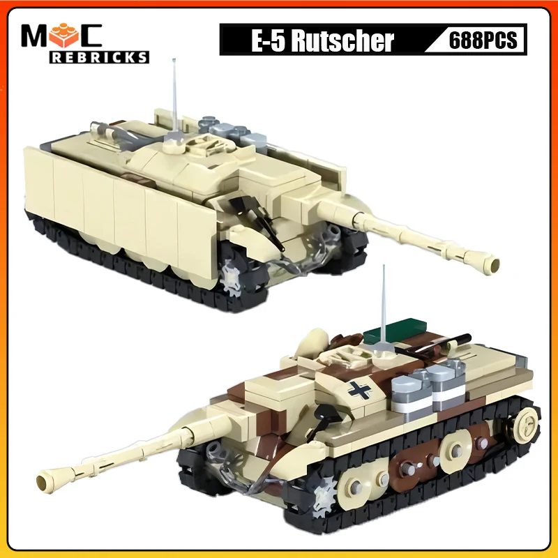 Немецкий военный маленький армированный автомобиль E-5 Rutscher светильник Tank Разрушитель MOC строительные блоки Сборная модель детские кирпичи игрушки подарок
Немецкий военный маленький армированный автомобиль E-5 Rutscher светильник Tank Разрушитель MOC строительные блоки Сборная модель детские кирпичи игрушки подарок