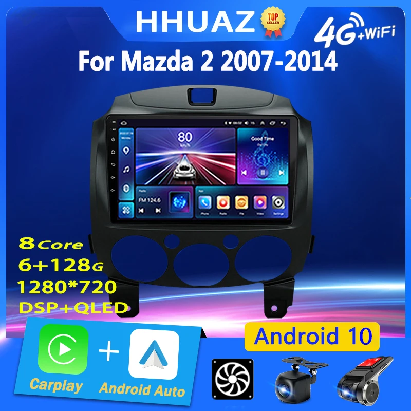 Cooling Fan 4G Carplay DSP 2din Android 10 Car Radio Multimedia Video Player GPS Navigation for Mazda2 2007-2014 Head Unit 2 Din
Cooling Fan 4G Carplay DSP 2din Android 10 Car Radio Multimedia Video Player GPS Navigation for Mazda2 2007-2014 Head Unit 2 Din