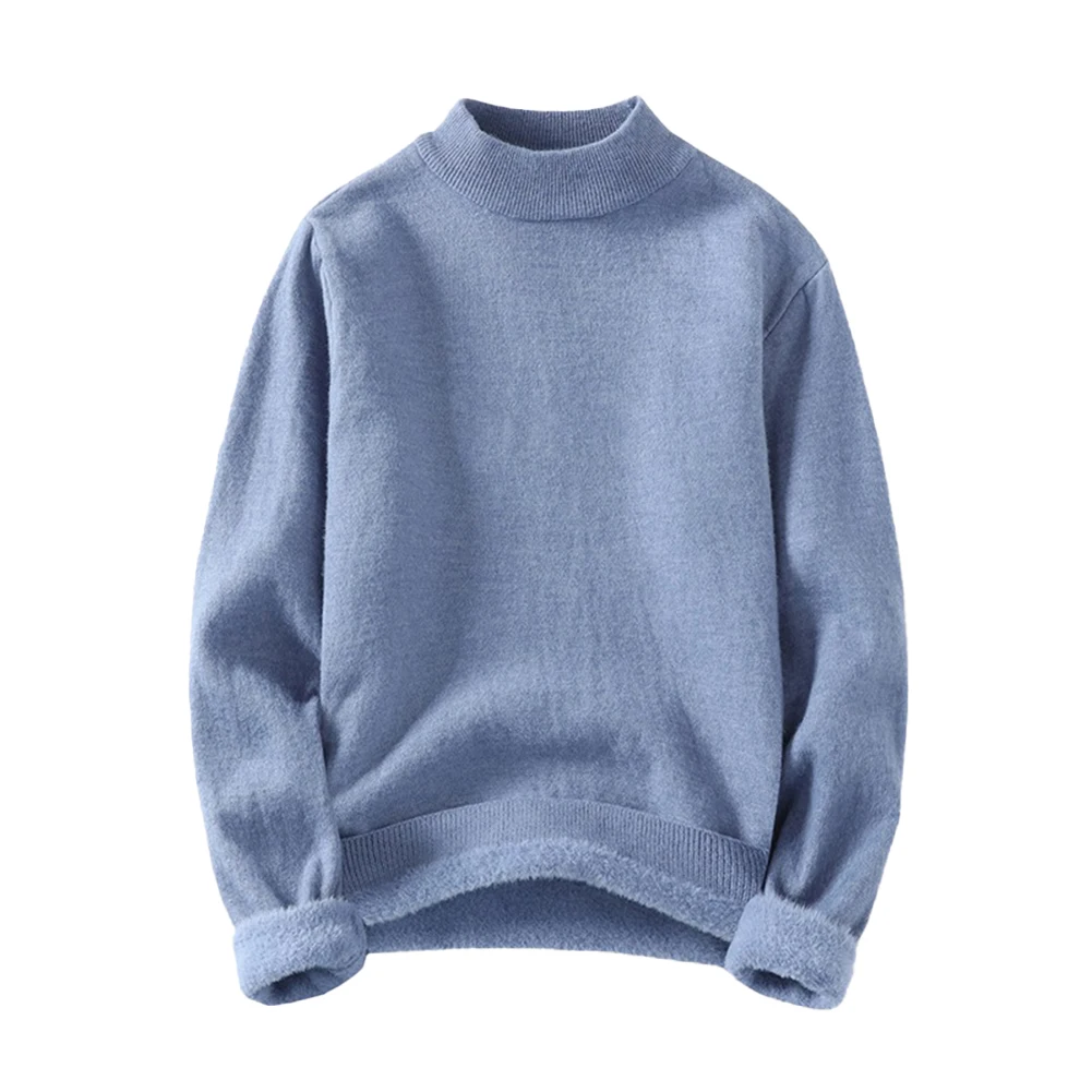 Winter Men's Warm Fleece Sweaters Mock Neck Solid Knitwear Jumpers Long Sleeve Knitted Sweater Tops Casual Men Clothes
Winter Men's Warm Fleece Sweaters Mock Neck Solid Knitwear Jumpers Long Sleeve Knitted Sweater Tops Casual Men Clothes