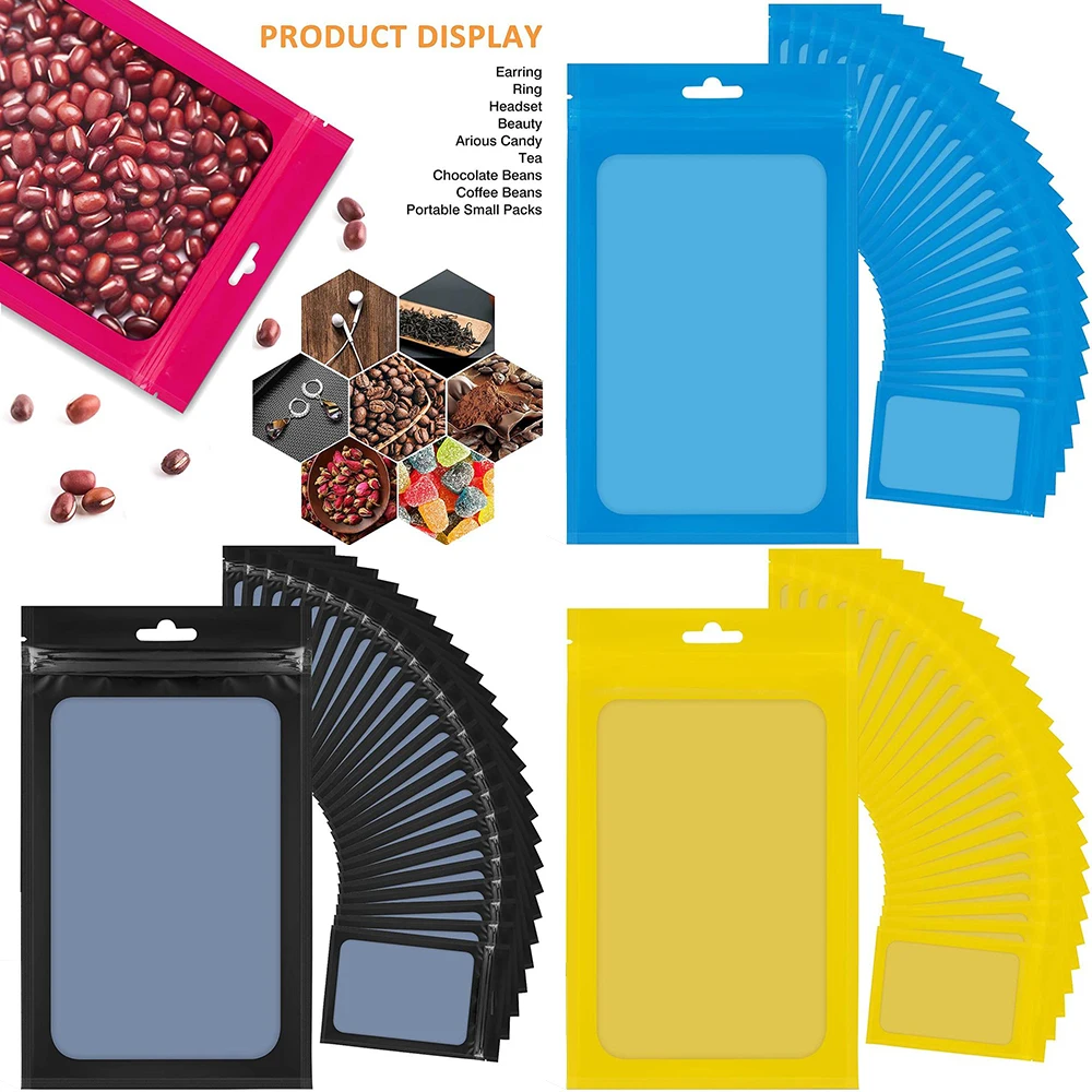 100 Pcs Resealable Mylar Ziplock Bags With Clear Window Smell Proof Bag Coffee Beans Packaging Pouch For Food Sealing Storage
100 Pcs Resealable Mylar Ziplock Bags With Clear Window Smell Proof Bag Coffee Beans Packaging Pouch For Food Sealing Storage