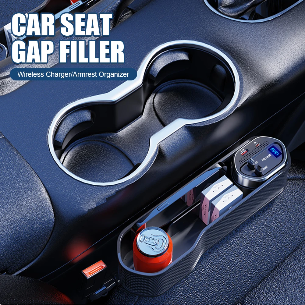 DC 12-24V Car Seat Gap Filler With Wireless Charger Front Seat Center Console Organizer Storage Box Type C Fast Charging Adapter
DC 12-24V Car Seat Gap Filler With Wireless Charger Front Seat Center Console Organizer Storage Box Type C Fast Charging Adapter
