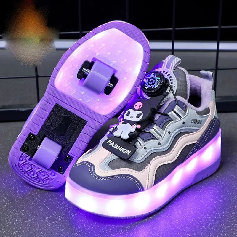 Kawaii Sanrioed Kuromi Heelys детская обувь Новинка Осень-зима ролики для мальчиков и девочек спортивная хлопковая обувь для катания на коньках
Kawaii Sanrioed Kuromi Heelys детская обувь Новинка Осень-зима ролики для мальчиков и девочек спортивная хлопковая обувь для катания на коньках