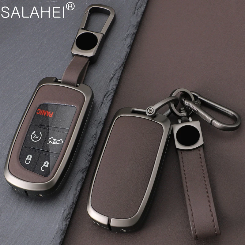 

Zinc Alloy Car Key Case Cover Remote Shell For Jeep Renegade Compass Grand Cherokee for Chrysler 300C Wrangler Dodge Accessaries
