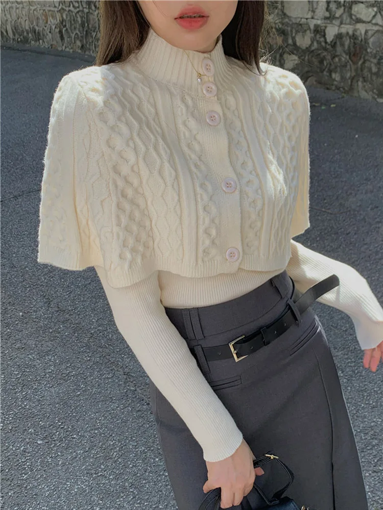 Vintage Button Tight Mock Neck Knited Sweaters Women 2023 Winter Autumn Korean Fashion New Knitwear Solid Tops Clothes Pullover
Vintage Button Tight Mock Neck Knited Sweaters Women 2023 Winter Autumn Korean Fashion New Knitwear Solid Tops Clothes Pullover