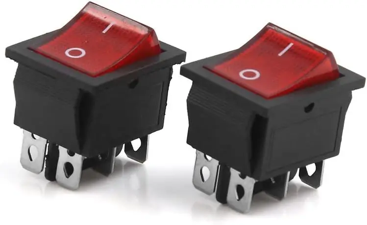Keszoox 2Pcs 20A Red Plastic DPST ON-OFF 2 Position 6 Pins Rocker Boat Switch for Car
Keszoox 2Pcs 20A Red Plastic DPST ON-OFF 2 Position 6 Pins Rocker Boat Switch for Car