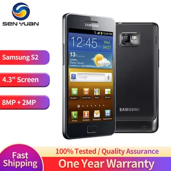 Original Samsung GALAXY S2 I9100 3G Android Mobile Phone Refurbished-99%New 4.3'' 1GB RAM 16GB ROM 8.0MP Dual Core CellPhone