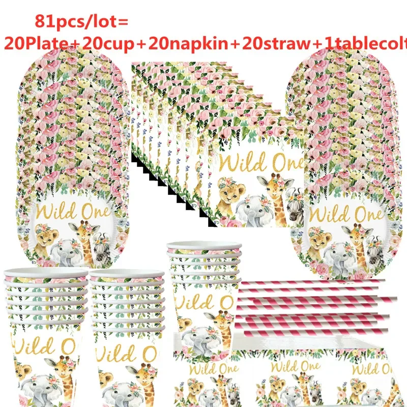 1set Pink Wild One girl 1st Birthday Party Theme Tableware Paper Plates Cup Jungle Safari Party Supplies baby Shower kids Dec
1set Pink Wild One girl 1st Birthday Party Theme Tableware Paper Plates Cup Jungle Safari Party Supplies baby Shower kids Dec