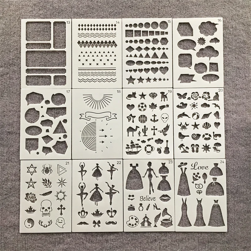New art painting hollow stencil kindergarten primary school children painting auxiliary drawing board graffiti decoration
New art painting hollow stencil kindergarten primary school children painting auxiliary drawing board graffiti decoration