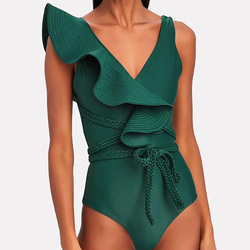 Green Ruffled Solid One-Piece Swimsuit Women's Summer Swiming Suit Sexy 2023 Luxury Shorts Monokini Bandage Bourkini
Green Ruffled Solid One-Piece Swimsuit Women's Summer Swiming Suit Sexy 2023 Luxury Shorts Monokini Bandage Bourkini