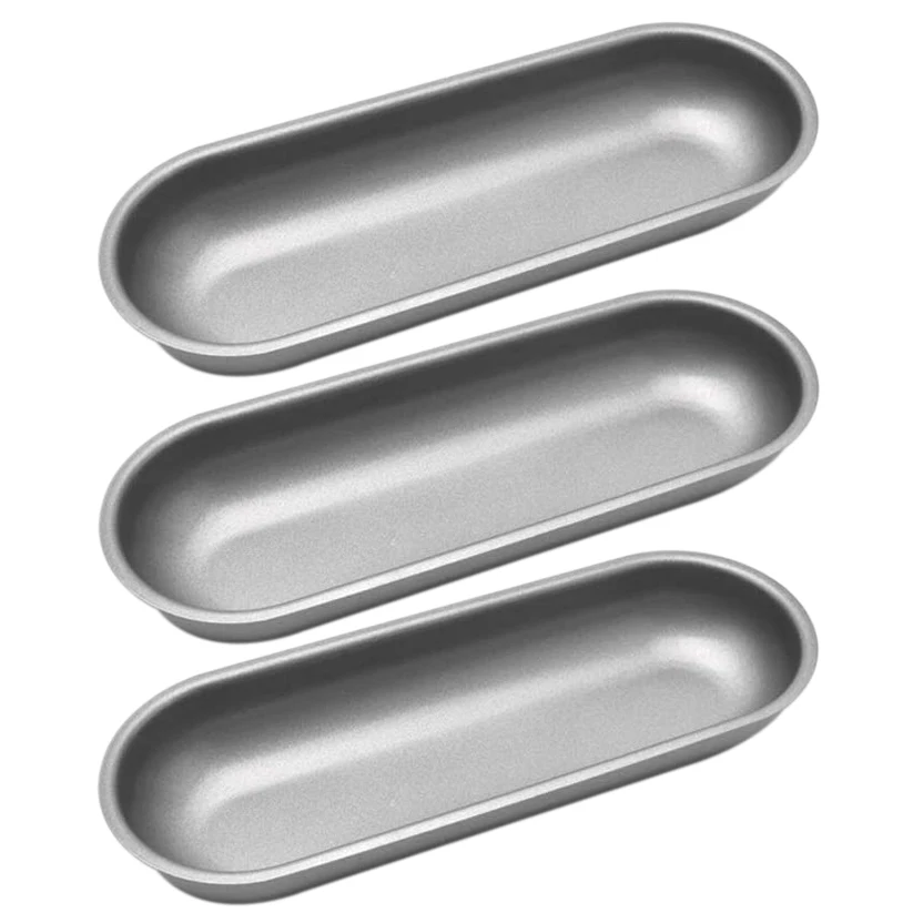 Hot Dog Mold Carbon Steel Sausage Molds Non Stick Bakeware Oval Hotdog Bun Baking Pan for DIY Homemade Bread Tool 3Pcs
Hot Dog Mold Carbon Steel Sausage Molds Non Stick Bakeware Oval Hotdog Bun Baking Pan for DIY Homemade Bread Tool 3Pcs