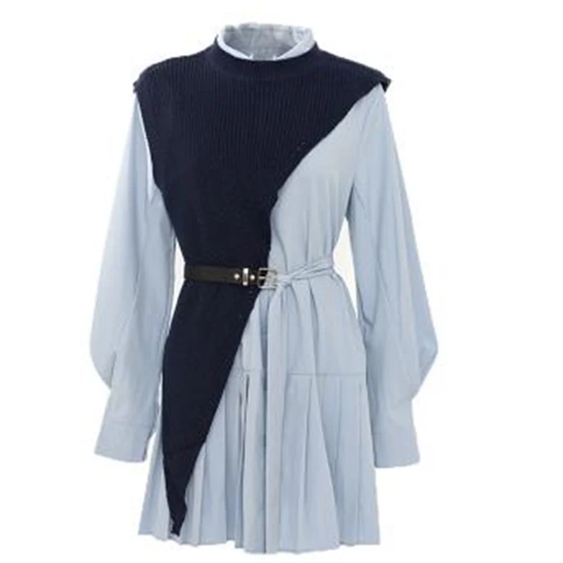 Модное весеннее новое платье-поло с плиссированным подолом, необычный вязаный жилет из двух частей для женщин
Модное весеннее новое платье-поло с плиссированным подолом, необычный вязаный жилет из двух частей для женщин