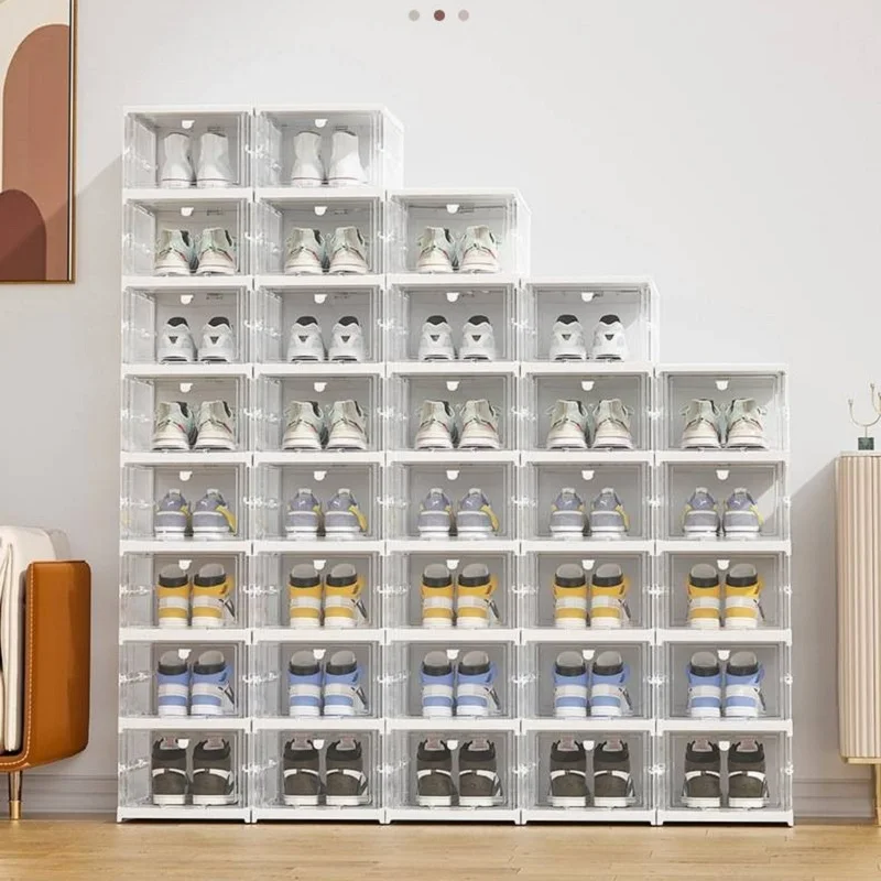 Цельный ящик для хранения обуви, простая пластиковая прозрачная складная вешалка для обуви, защита от пыли, раскладушка, без установки
Цельный ящик для хранения обуви, простая пластиковая прозрачная складная вешалка для обуви, защита от пыли, раскладушка, без установки