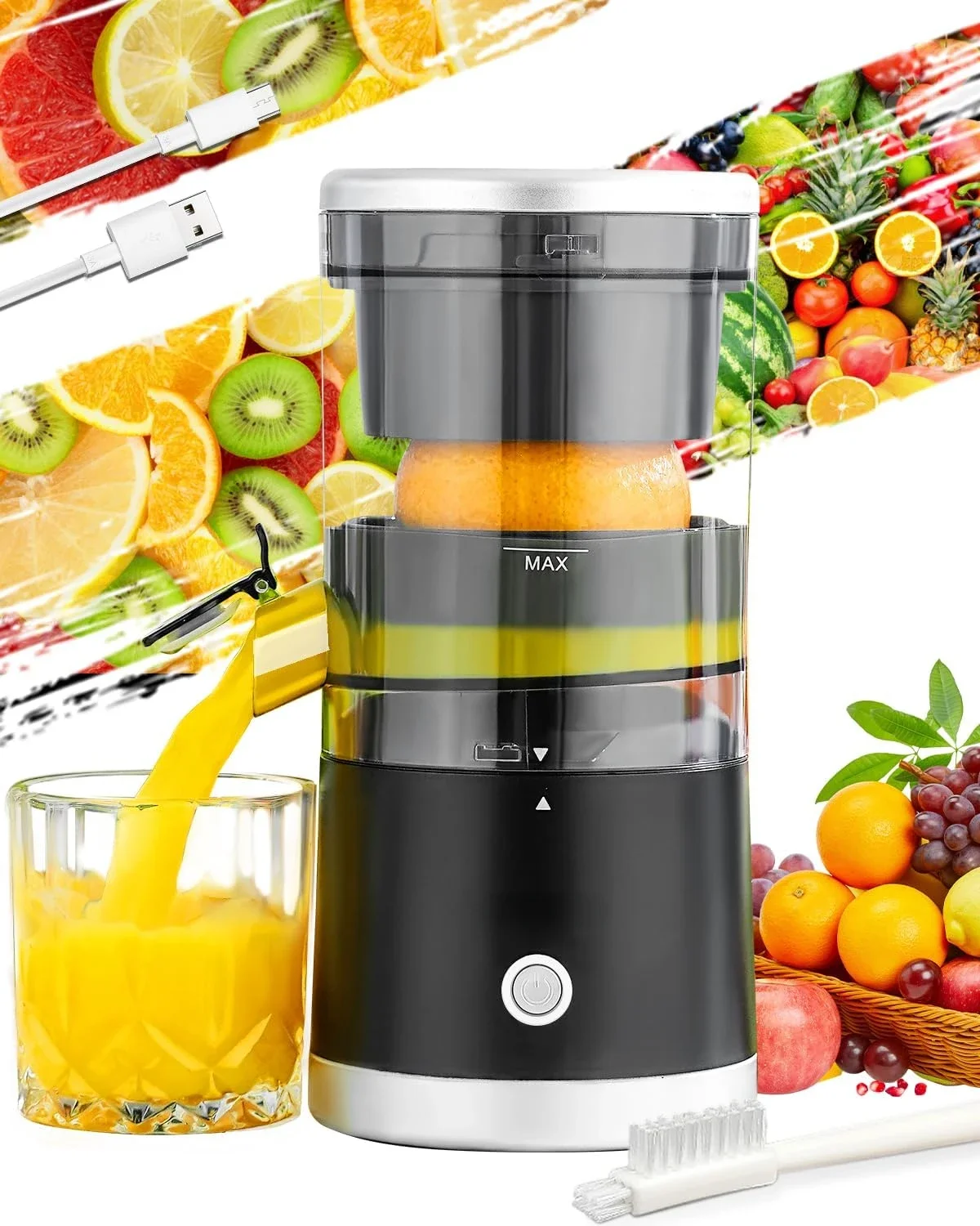 Rechargeable Electric Juicer for Kitchen, Efficient Orange Juice Squeezer with USB, Portable Citrus Fruit Juicer Machine for Lem
Rechargeable Electric Juicer for Kitchen, Efficient Orange Juice Squeezer with USB, Portable Citrus Fruit Juicer Machine for Lem