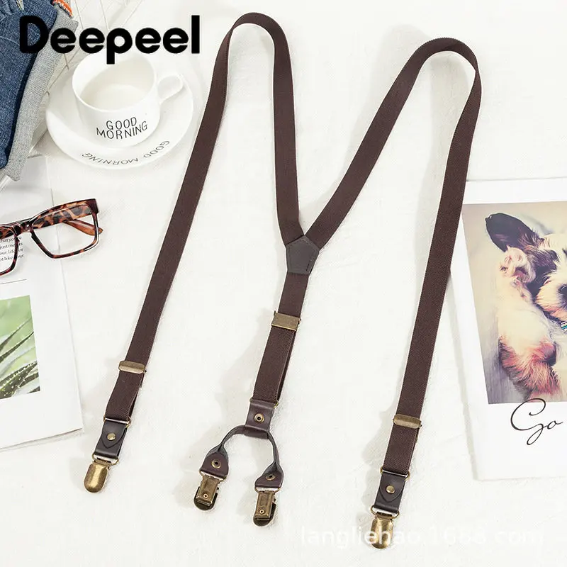 Deepeel 2*120cm Vintage Suspenders for Men Y-shaped Elastic Men's Suspender Wide Anti-skid Braces Jeans Male Jockstrap Accessory
Deepeel 2*120cm Vintage Suspenders for Men Y-shaped Elastic Men's Suspender Wide Anti-skid Braces Jeans Male Jockstrap Accessory
