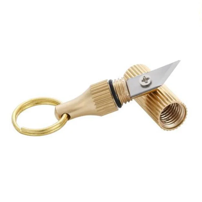 1pc Brass Capsule Mini Knife Multifunctional Carry Tools Portable Key Chain Decor Outdoor Survival Open Cans Peel Fruits Gifts
1pc Brass Capsule Mini Knife Multifunctional Carry Tools Portable Key Chain Decor Outdoor Survival Open Cans Peel Fruits Gifts