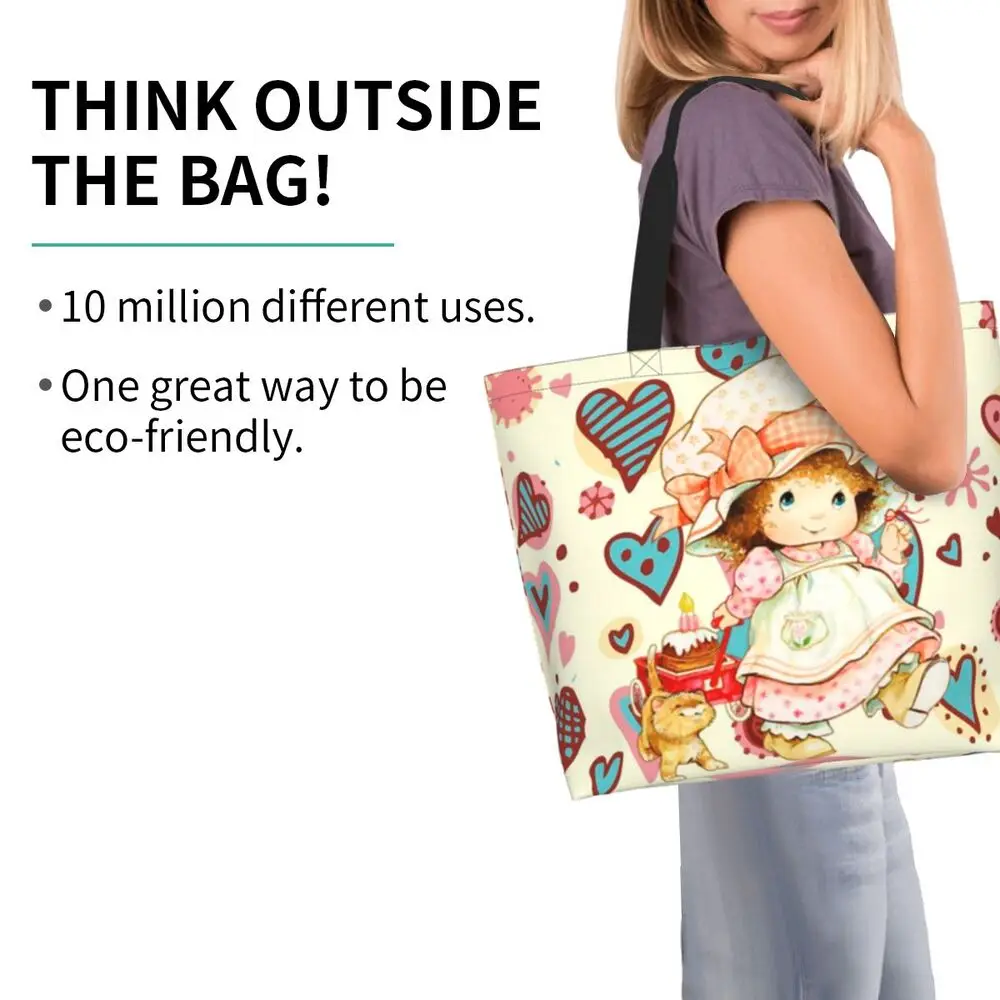 Custom Kawaii Sarah Kay Shopping Canvas Bags Women Portable Large Capacity Groceries Girl Roses And Watering Tote Shopper Bags 73 S78fe166e8bbf4047b7afd98555fbf13ck