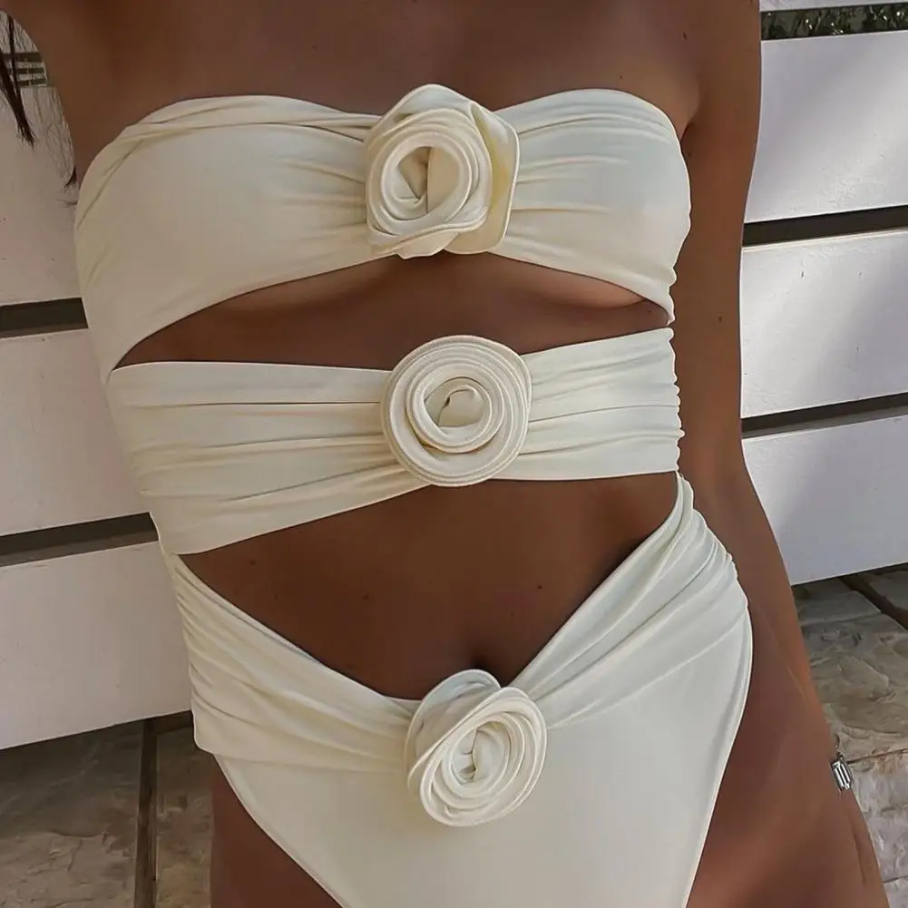 

Купальники для похудения стильный женский 3d Цветочный Монокини, пляжная одежда с открытыми плечами и открытой спиной, эластичный, облегающий, для воды