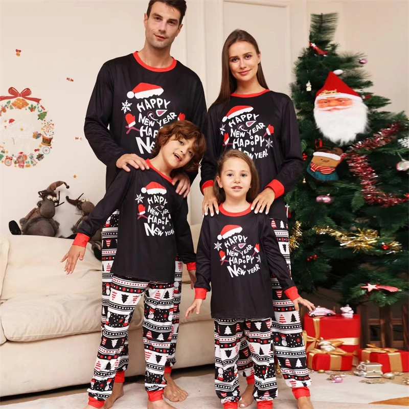 

2023 Christmas Pajamas Family Matching Outfits Daddy Mommy and Me Xmas Pj's Clothes Father Mother & Kids Pyjamas Sets Tops+Pants