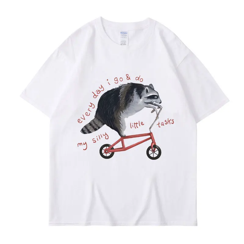 Забавная футболка с рисунком животного енота мема, Повседневная хлопковая Повседневная футболка с коротким рукавом «я делаю мой глупо», уличная одежда для мужчин и женщин
Забавная футболка с рисунком животного енота мема, Повседневная хлопковая Повседневная футболка с коротким рукавом «я делаю мой глупо», уличная одежда для мужчин и женщин