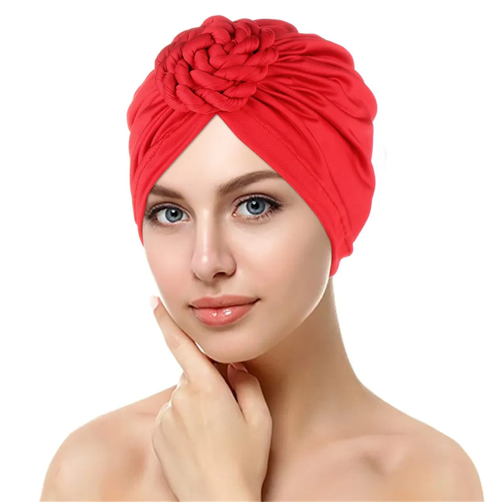 

Indian Twist Knot Braids Muslim Women Hijab Turban Bonnet Chemo Cap Femme Beanie Cancer Hair Loss Hat Headcover Wrap Scarf Mujer