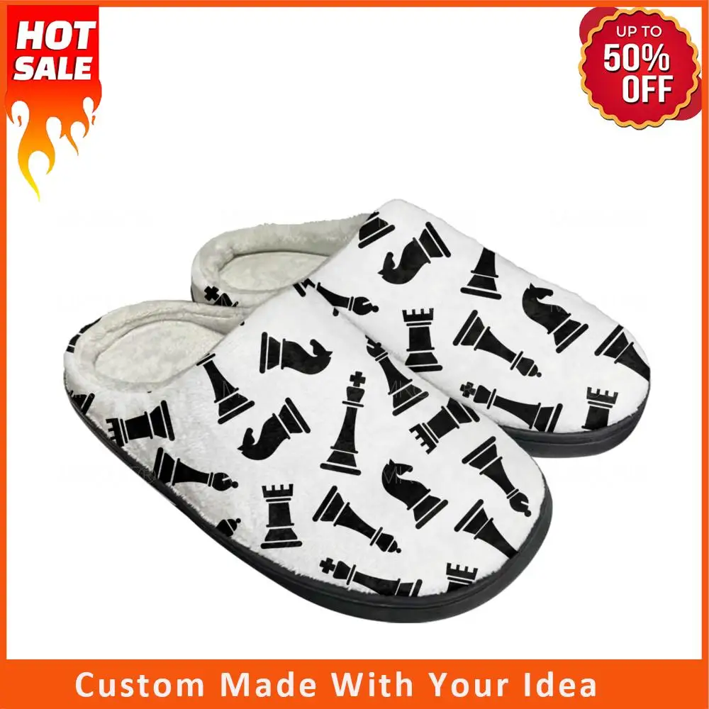 Тапочки шахматные международные домашние хлопковые на заказ, мужские и женские сандалии, плюшевые, для спальни, повседневные теплые тапочки, черные 
Тапочки шахматные международные домашние хлопковые на заказ, мужские и женские сандалии, плюшевые, для спальни, повседневные теплые тапочки, черные