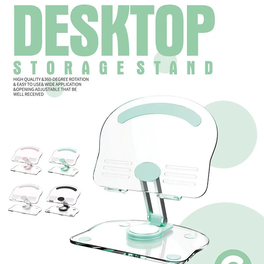 

Tablet Stand Phone Holder Acrylic Transparent Stable 360° Rotatable Mobile Phones Support Bracket Holder For IPad Samsung T H0K5