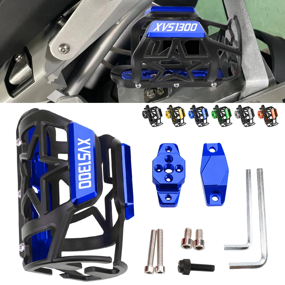 

Universal For Yamaha XVS1300 2015-2024 2023 2022 2021 2020 XVS 1300 Motorcycle bike Beverage Water Bottle Cage Kettle Cup Holder