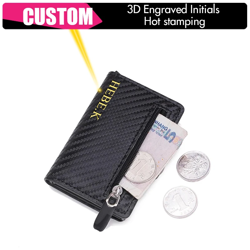 Personalized Custom Name Carbon Fiber Rfid Credit Card Holders Wallets Men Slim Leather Business Bank Cardholder Pocket Purse
Personalized Custom Name Carbon Fiber Rfid Credit Card Holders Wallets Men Slim Leather Business Bank Cardholder Pocket Purse
