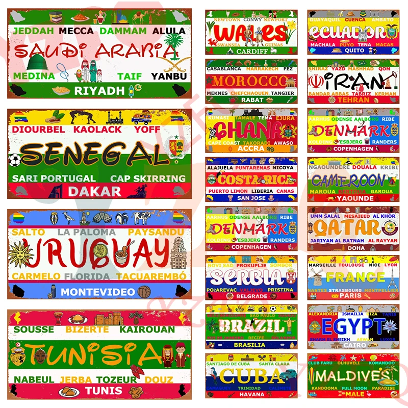 【YZFQ 】France Plate CUBA Maldives Decorative Metal Tin Sign For Wall Restaurant Bar Home Decor Customizable 8x12 In DC-1604A 
【YZFQ 】France Plate CUBA Maldives Decorative Metal Tin Sign For Wall Restaurant Bar Home Decor Customizable 8x12 In DC-1604A