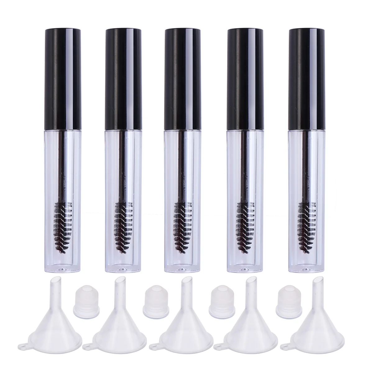 5pcs 35ml Mascara Container with Brush Eyelashes Tube with 5 Rubber Inserts and 5 Funnels
5pcs 35ml Mascara Container with Brush Eyelashes Tube with 5 Rubber Inserts and 5 Funnels