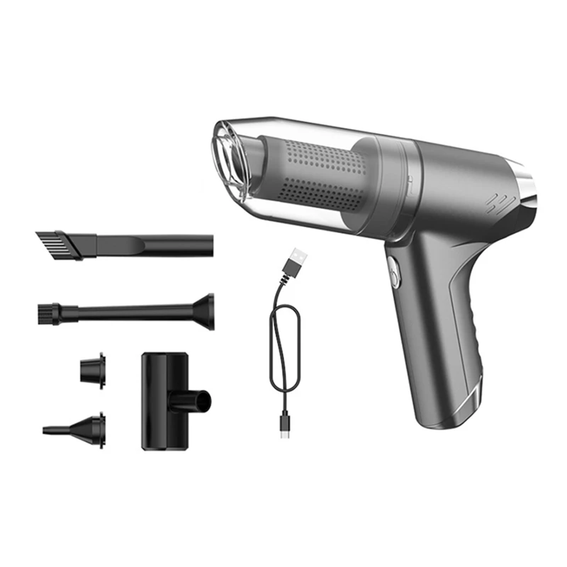 12000PA Powerful Wireless Car Vacuum Cleaner Home Appliance Silver-Gray ABS For Car Strong Suction Cleaning Machine 
12000PA Powerful Wireless Car Vacuum Cleaner Home Appliance Silver-Gray ABS For Car Strong Suction Cleaning Machine