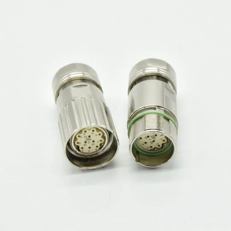 

Signal waterproof connector M23 M623 7-core 9-core 12 core 17 core docking aviation plug with cold pressing pin Electronic Signs