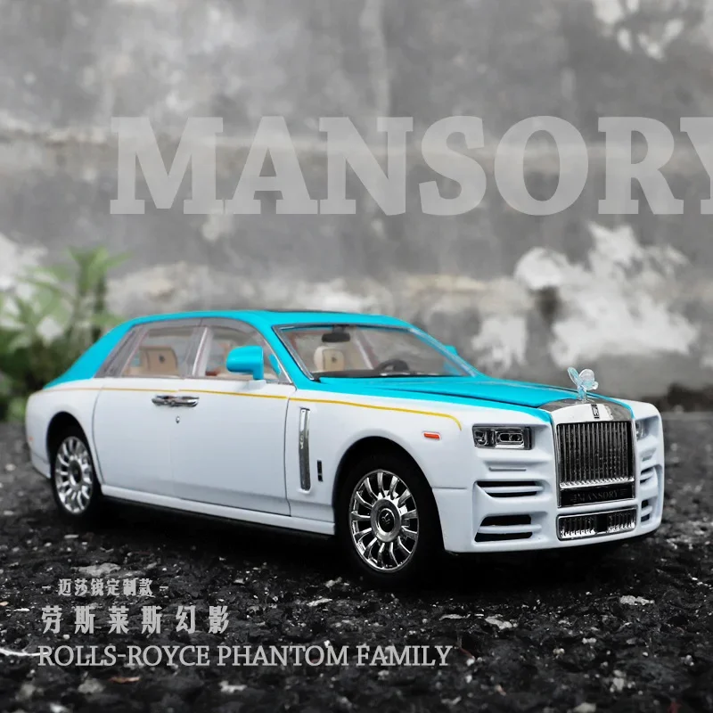 Модель автомобиля из литого металлического сплава в масштабе 1:24 Rolls Royce Phantom, модель автомобиля с эффектом заднего звука, коллекция подарков для детей, A428 
Модель автомобиля из литого металлического сплава в масштабе 1:24 Rolls Royce Phantom, модель автомобиля с эффектом заднего звука, коллекция подарков для детей, A428