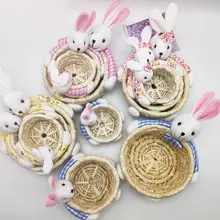 3Pcs/Set Storage Basket Workmanship Large Capacity Straw Decorative Easter Bunny Bear Shape Container Bucket Home Supplies
3Pcs/Set Storage Basket Workmanship Large Capacity Straw Decorative Easter Bunny Bear Shape Container Bucket Home Supplies