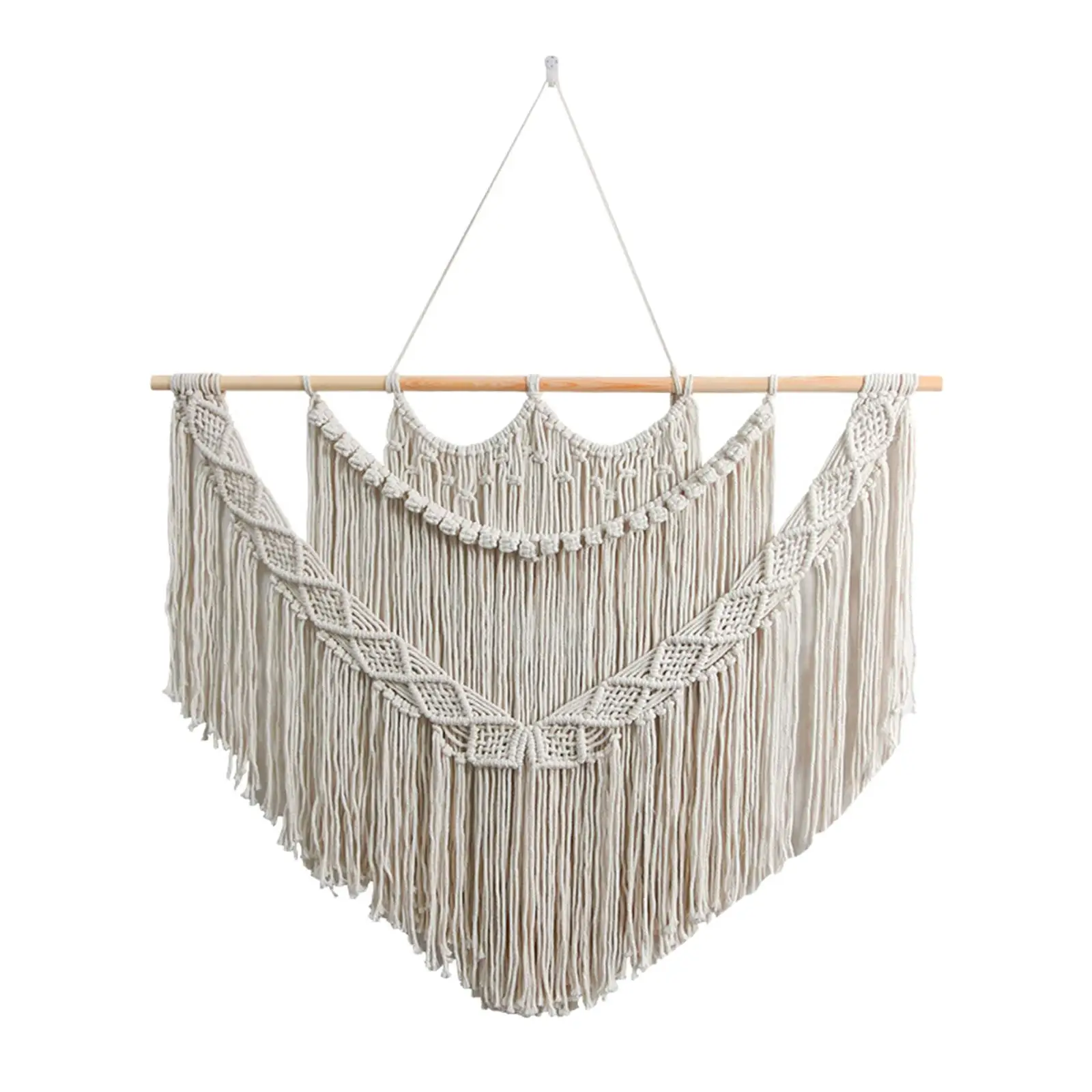 Artisan Macrame Wall Tapestry - Handwoven Boho Decor 7 S791b59538855418e97a084a973f5d2f3S