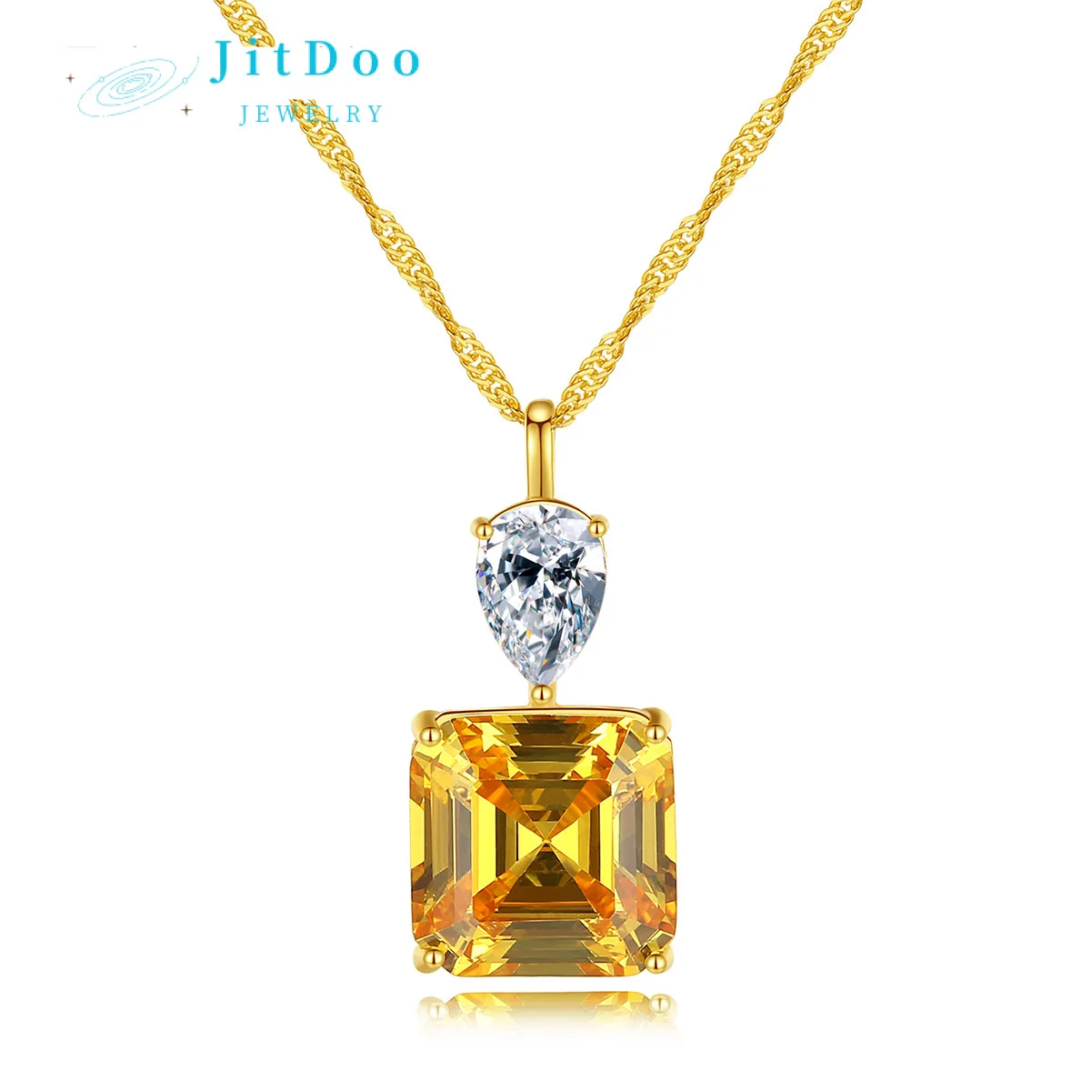 JitDoo Classic 925 Sterling Silver Square Yellow/White Cubic Zircon Pendant Necklace for Women Luxury Anniversary Statement Acc
JitDoo Classic 925 Sterling Silver Square Yellow/White Cubic Zircon Pendant Necklace for Women Luxury Anniversary Statement Acc