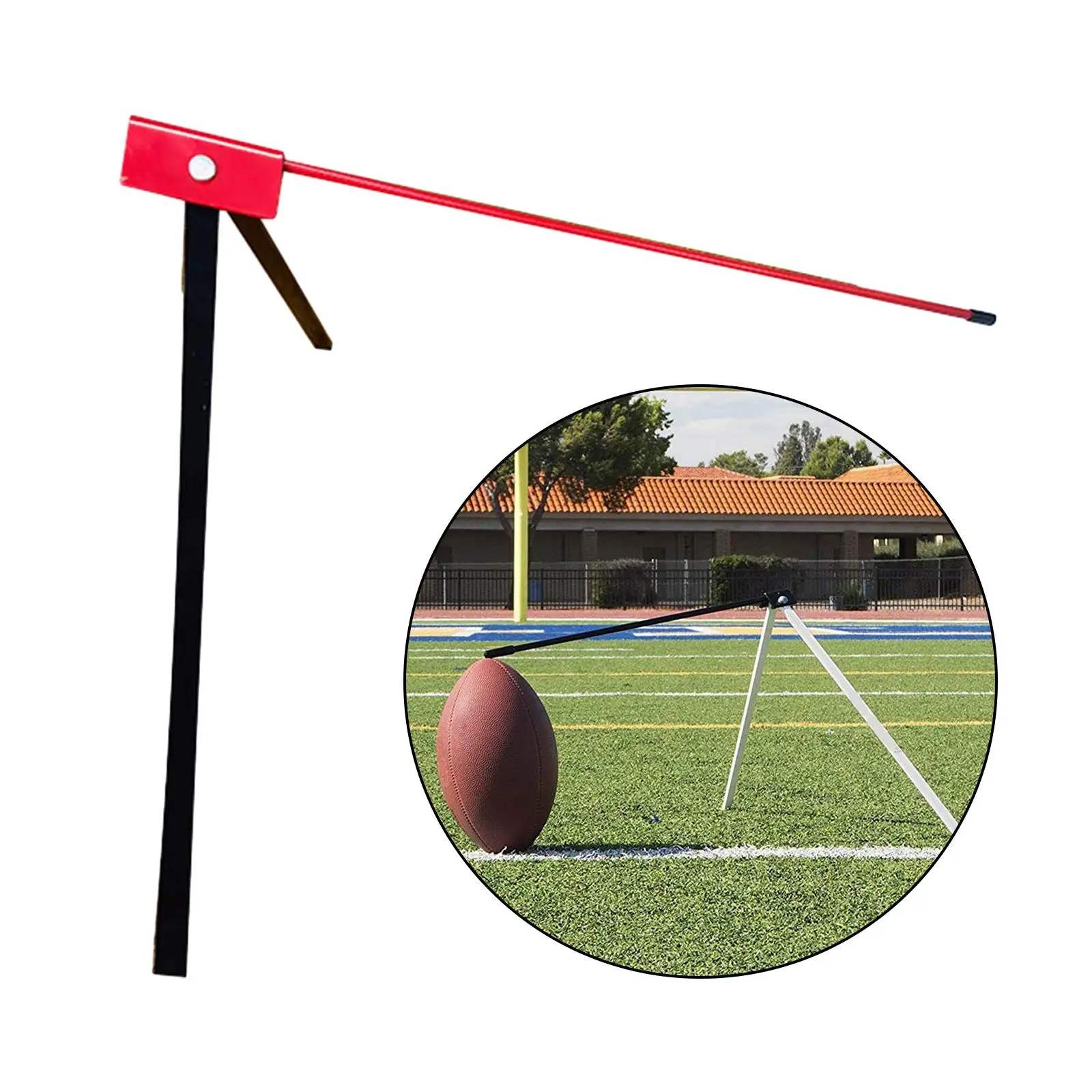 

Football Kicking Tee Stand, Soccer Training Bracket Accessories for Any Size Ball, Football Holder for Field Goal Kickers