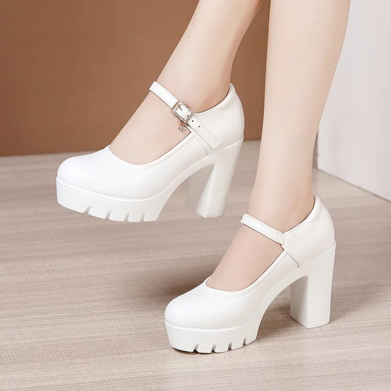 10cm Small Size 32-43 Thick Bottom Platform Pumps Women Mary Janes 2024 Fall Block High Heels Shoes White Wedding Shoes Model
10cm Small Size 32-43 Thick Bottom Platform Pumps Women Mary Janes 2024 Fall Block High Heels Shoes White Wedding Shoes Model