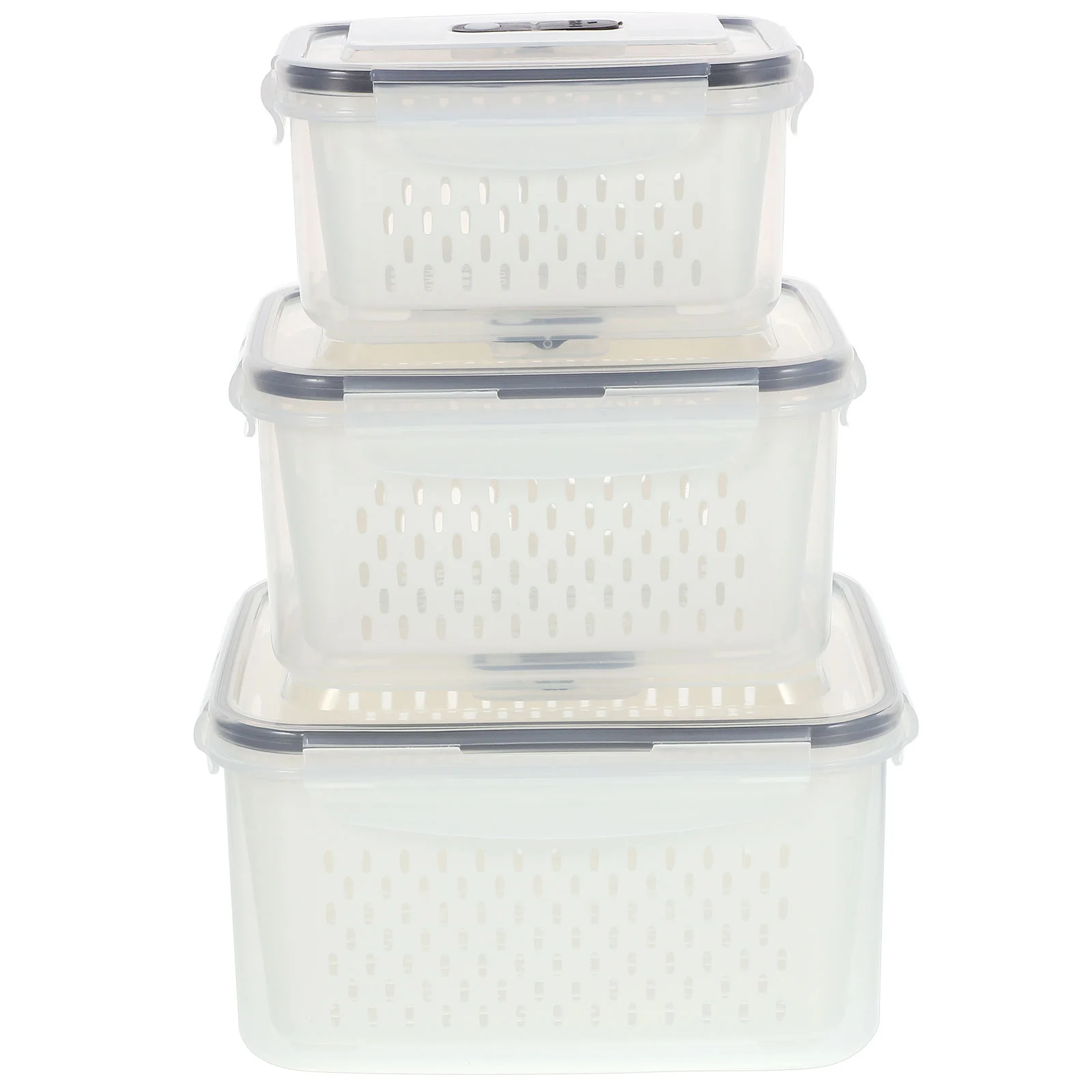 3 Pcs Portable Crisper Fridge Fruit Containers For Food Multifunction Storage Plastic Refrigerator Cases
3 Pcs Portable Crisper Fridge Fruit Containers For Food Multifunction Storage Plastic Refrigerator Cases