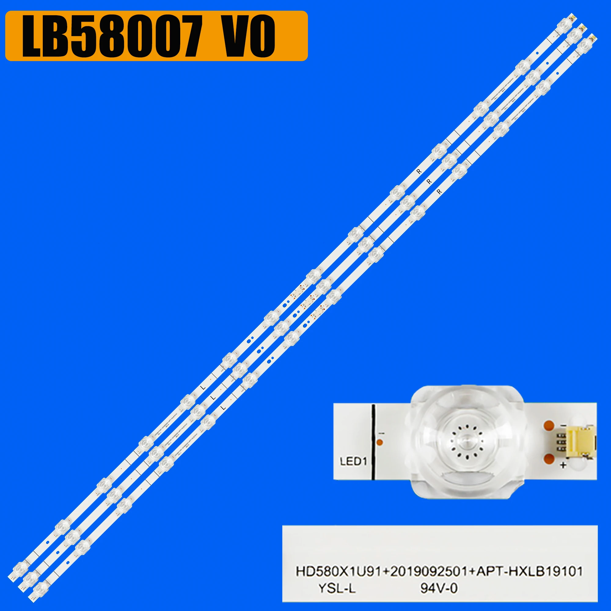 

1/5/10 Kit LED For HD580X1U91-L1+2019080101 LB58007 V0 HD580X1U91-L1 58AE7000F 58R6E3 58R6000GM 58H6500G 58AE700F 58A6100FS