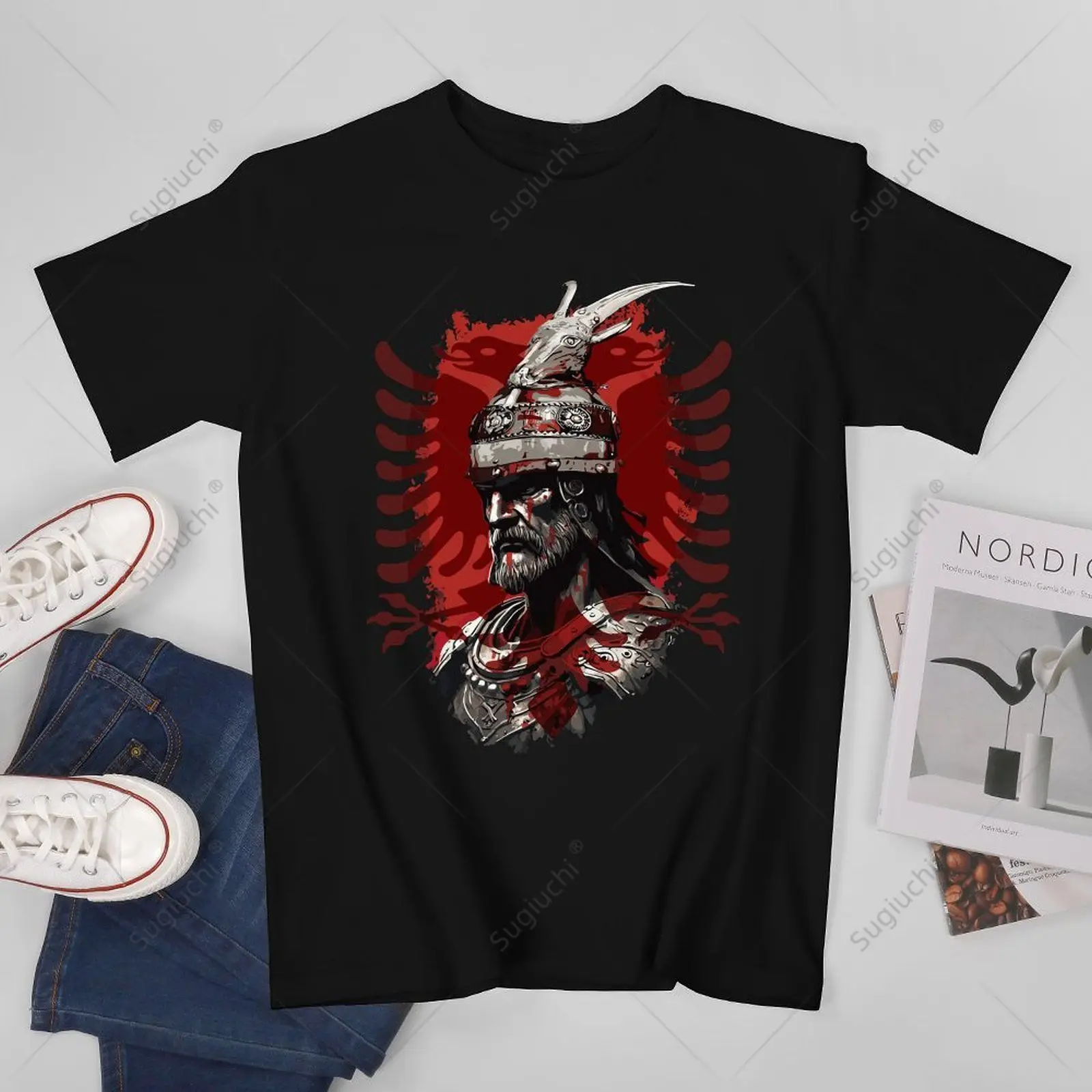 Unisex Men Skanderbeg Albania And Kosovo Flag for A Proud Albanian Tshirt Tees T Shirts Women Boys 100% Cotton T-Shirt
Unisex Men Skanderbeg Albania And Kosovo Flag for A Proud Albanian Tshirt Tees T Shirts Women Boys 100% Cotton T-Shirt