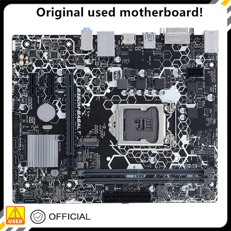 

For B360M-BASALT Original Used Desktop Intel B360 32GB DDR4 Motherboard LGA 1151 i7/i5/i3 USB3.0 SATA3