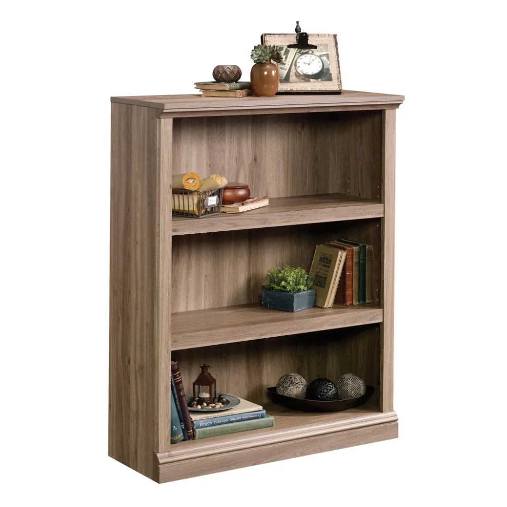 

Sauder Select 3 Shelf Bookcase, Salt Oak Finish Book Shelf Storage Shelf Bookshelf Organizer 35.27 X 13.30 X 43.78 Inches