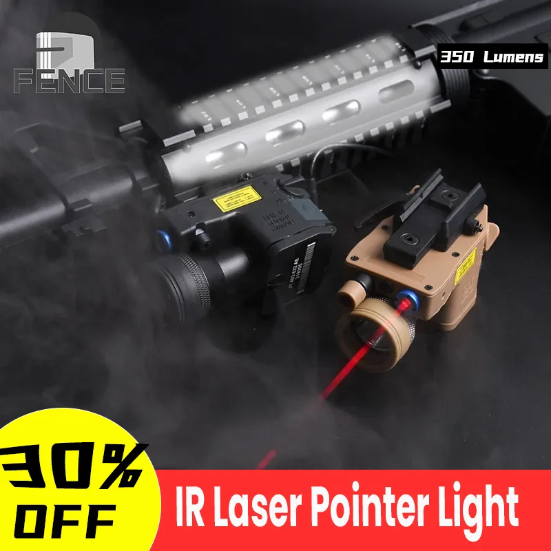

WADSN Airsoft New Version Down-Mounted LLM01 Hunting Rifle Weapon Red IR Laser Pointer Light with 350lumens Led White Flashlight